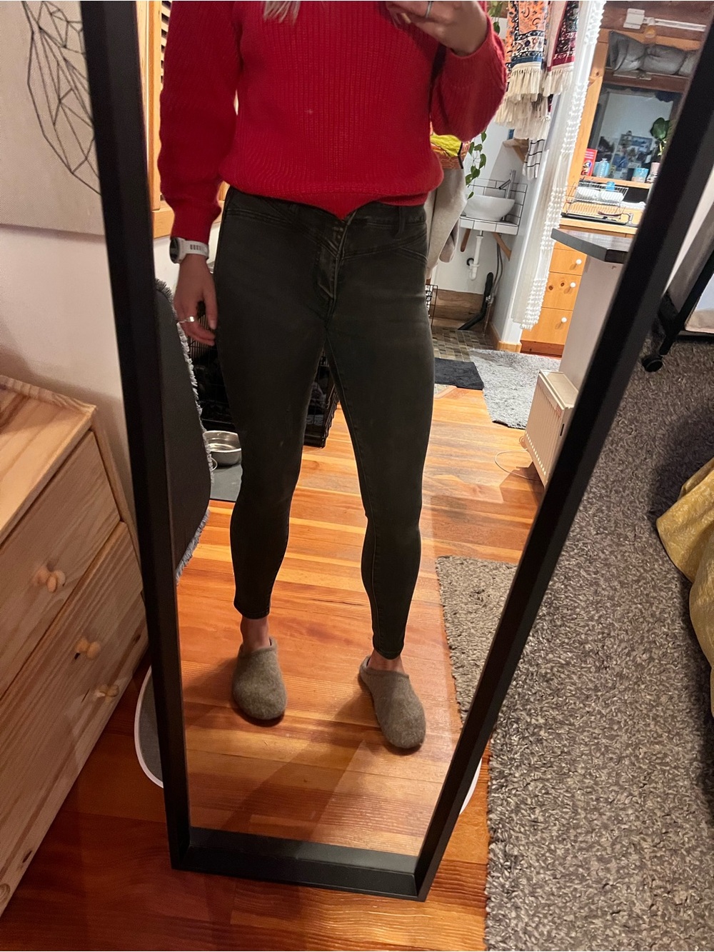 bohme Skinny Jeans in Olive